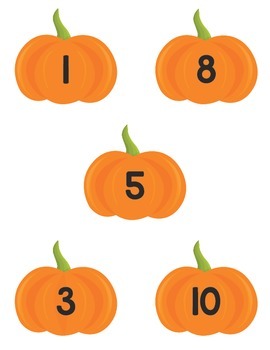 Math Counting Mats- Pumpkin Themed by Stephanie Eberhard | TPT