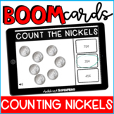 Math: Counting Nickels BOOM CARDS {distance learning}