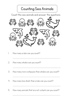 Math Counting on 1-10, Reading, Comparing and Writing worksheet | TPT