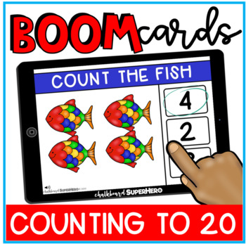 Preview of Math: Counting to 20 BOOM CARDS {distance learning}