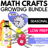 Math Craft Activities Growing Bundle | Bulletin Board Idea