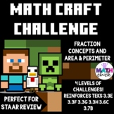 Math Craft Challenge: 3rd Fraction Concepts, Area and Perimeter