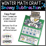 Math Craft - Winter - Snowy Subtraction to 10 or 20