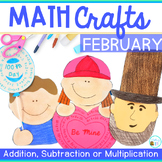 Math Crafts for a February Bulletin Board | February Math 