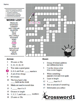 Math Crossword Puzzles by Soraya D | Teachers Pay Teachers