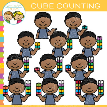 Preview of Math Cube Counting Clip Art