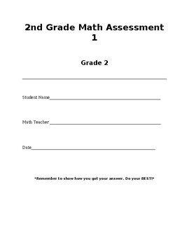 Preview of Math Cumulative Assessment