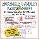Math Curriculum Bundle 4th grade - Ensemble de Math 4e année