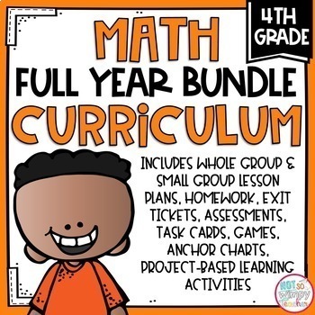 Preview of Math Curriculum Bundle FOURTH GRADE