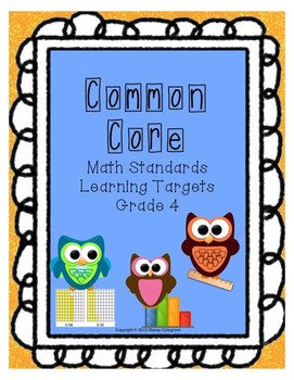 Preview of Math Curriculum Posters with Student Examples & Pictures, Common Core Grade 4