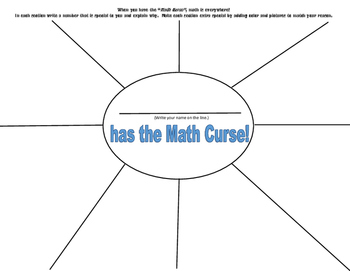 Preview of Math Curse Activity Sheet