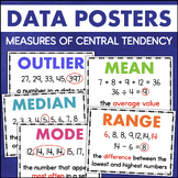 Mean Median Mode and Range POSTERS Data Measures of Centra