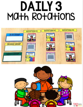 Preview of Math Daily 3 Rotation Chart