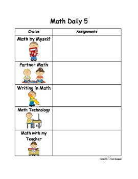 Math Daily 5 Workshop Poster by Dana kleinman | Teachers Pay Teachers