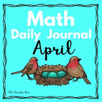 Preview of Math Daily Journal April- 36 Activities - Kindergarten