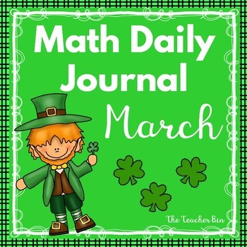 Preview of Math Daily Journal - March - Kindergarten