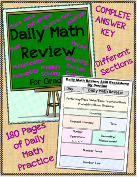 Preview of Math - Daily Math Review Practice Booklet - Grade 2/3