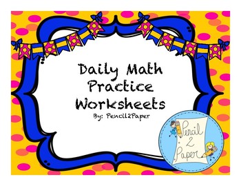 Preview of Math Daily Practice- YEAR LONG Bundle & Common Core Aligned!