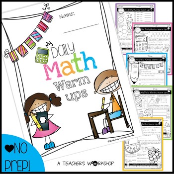 Preview of Daily Math Warm Ups/Assessment MEGA Pack - Grade 3/4