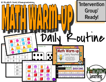 Preview of Math Daily Warm-up for Intervention and Skills Review: Acadience Approved!
