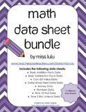 Math Data Sheet Bundle for Special Education
