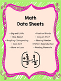 Math Data Sheets for Special Education: Editable!