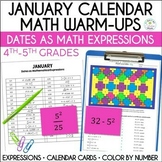 Daily Math Dates January, Grades 4-5