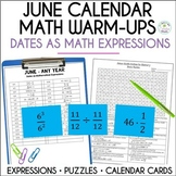 Daily Math Dates and Number Puzzles, June