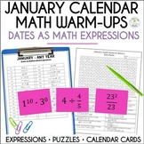 Daily Math Dates, January | Calendar Cards | Number Puzzle