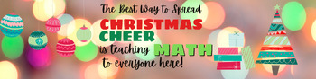 Preview of Math December Holidays Classroom Google Classroom Banner