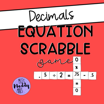 Preview of Math Decimal Game Add Subtract Multiply Divide