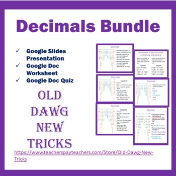 Preview of Math: Decimals Google Bundle