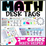 Math Desk Helper Tag for 2nd Grade w/ 2nd Grade Math Skill