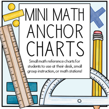 Preview of Math Mini Anchor Charts for Small Group or Independent Work and Math Stations