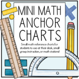 Math Mini Anchor Charts for Small Group or Independent Wor