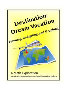 Preview of Math- Destination: Dream Vacation!  Planning, Budgeting and Graphing