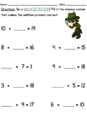 Math Detective - 2-digit addition (NINE 2-digit addition w
