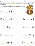 Math Detective - 2 digit subtraction worksheets! Nine simp