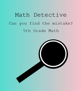 Preview of Math Detective: 5th Grade