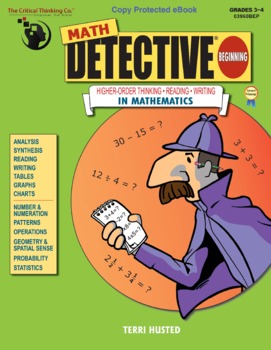 Preview of Math Detective Beginning Workbook: Higher-Order Thinking to Improve Mathematics