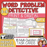 Word Problems Detective Task Cards: Beginner Set - Math St