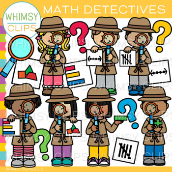 Preview of Math Detective Kids Clip Art