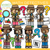 Math Detective Kids Clip Art