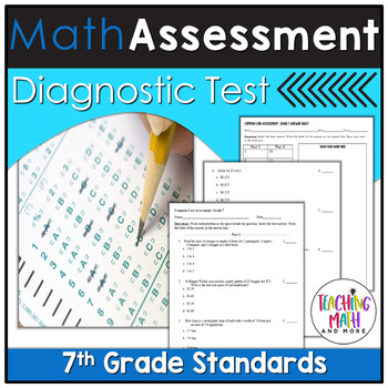 Preview of Math Diagnostic Assessment Grade 7 | Math Diagnostic Test 7th Grade