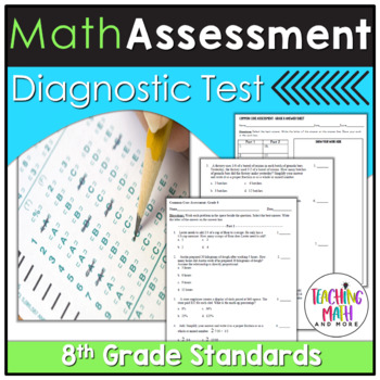 Preview of Math Diagnostic Assessment Grade 8 | Math Diagnostic Test 8th Grade