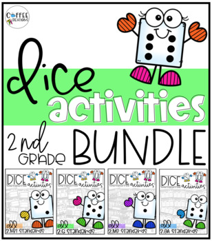Preview of BUNDLE - ALL 2nd Grade Math Standards - Dice Activities Mini-Books