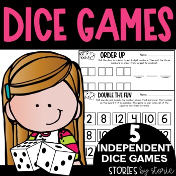 Preview of Math Dice Games Pack 1 Printable and Digital Activities