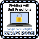 Math Digital Escape Room - Dividing with Unit Fractions - 