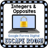 Math Digital Escape Room - Integers and Opposites