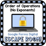 Math Digital Escape Room - Order of Operations (No Exponen